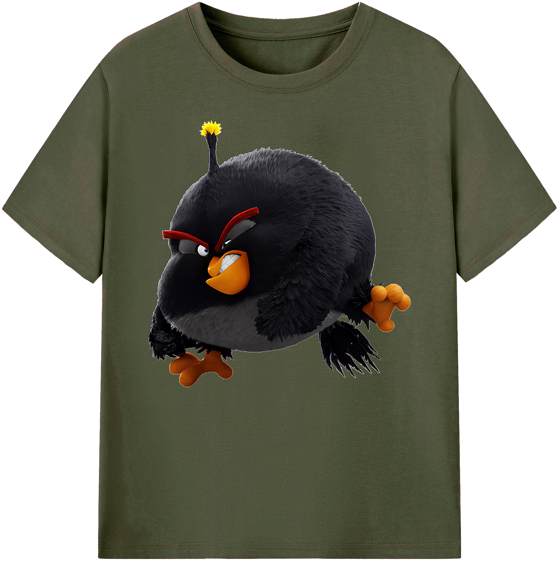 （画像用） Angry Birds アングリーバード 綿100％ メンズ半袖Tシャツ｜肌触りやわらか＆通気性